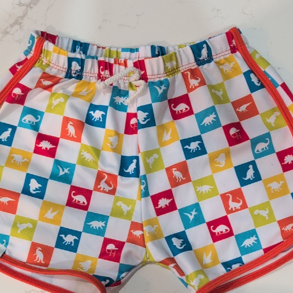 George Multicolor Dinosaur Print Kids Shorts